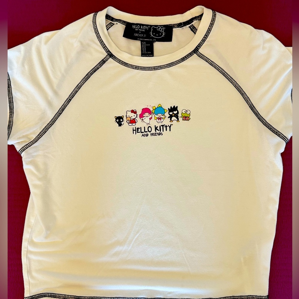 Forever 21 Women's Hello Kitty  Friends Crop Top Size Medium